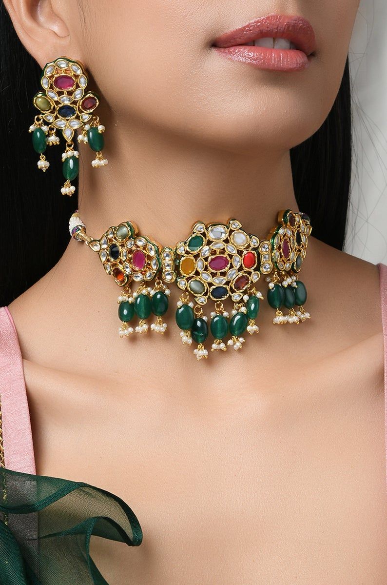 The Pastel Green Bridal Jewellery Set