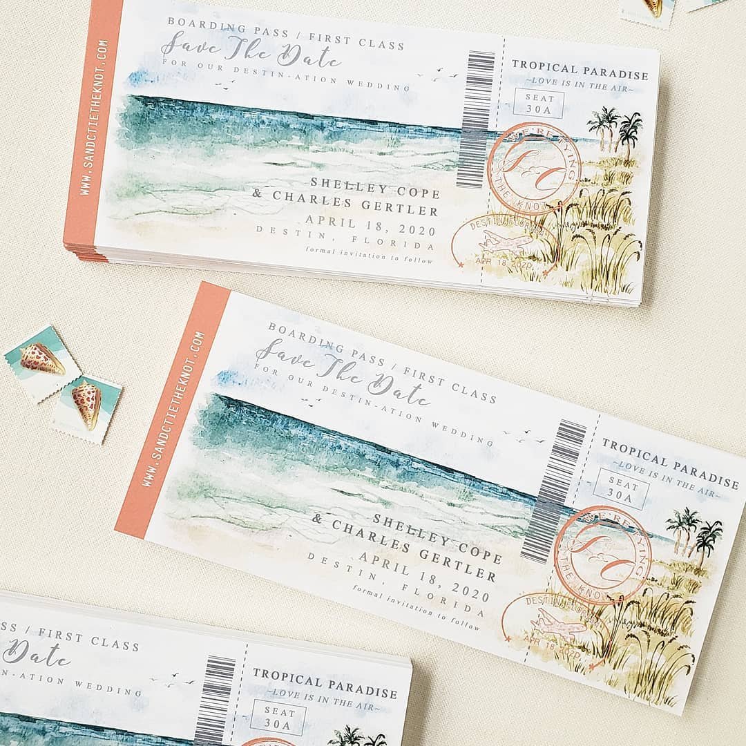 Destination wedding invitations