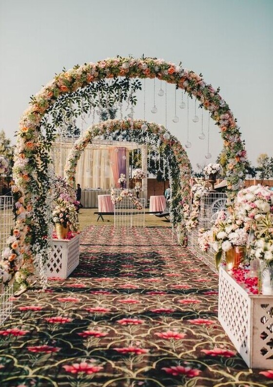 Floral Domes Front Gate Wedding Entry Gate Decoration