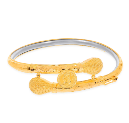 Guinea Overlap Gold Noa Bangle