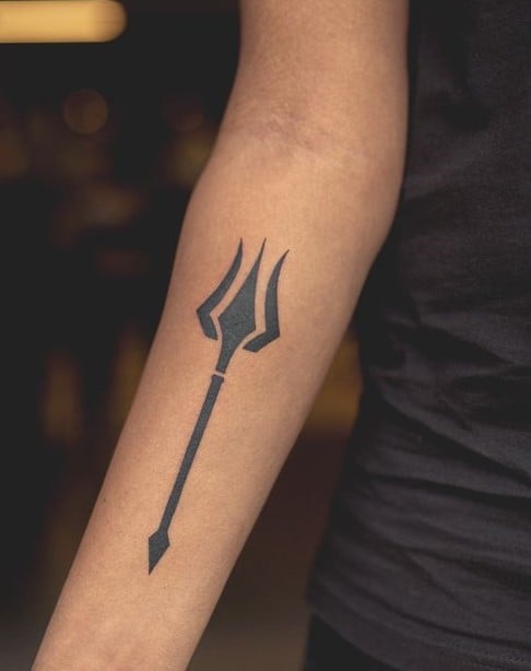 Trishul Tattoo on Arm