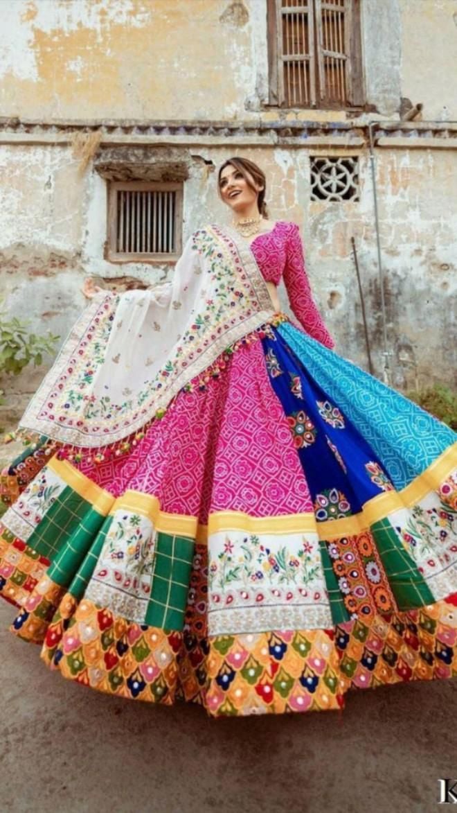 Mirrorwork Multi-Color Bridal Lehenga