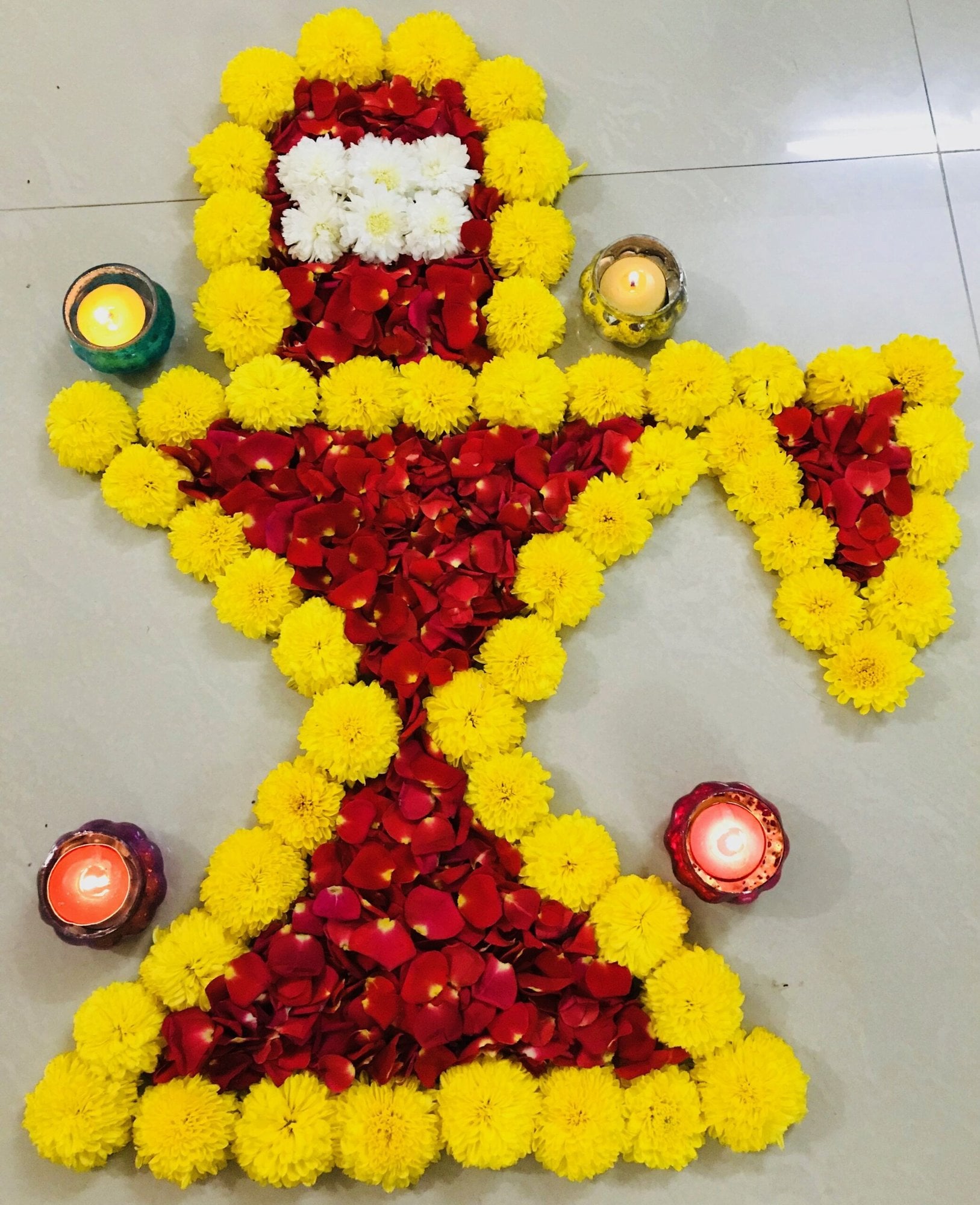 Shiva Flower Rangoli Design