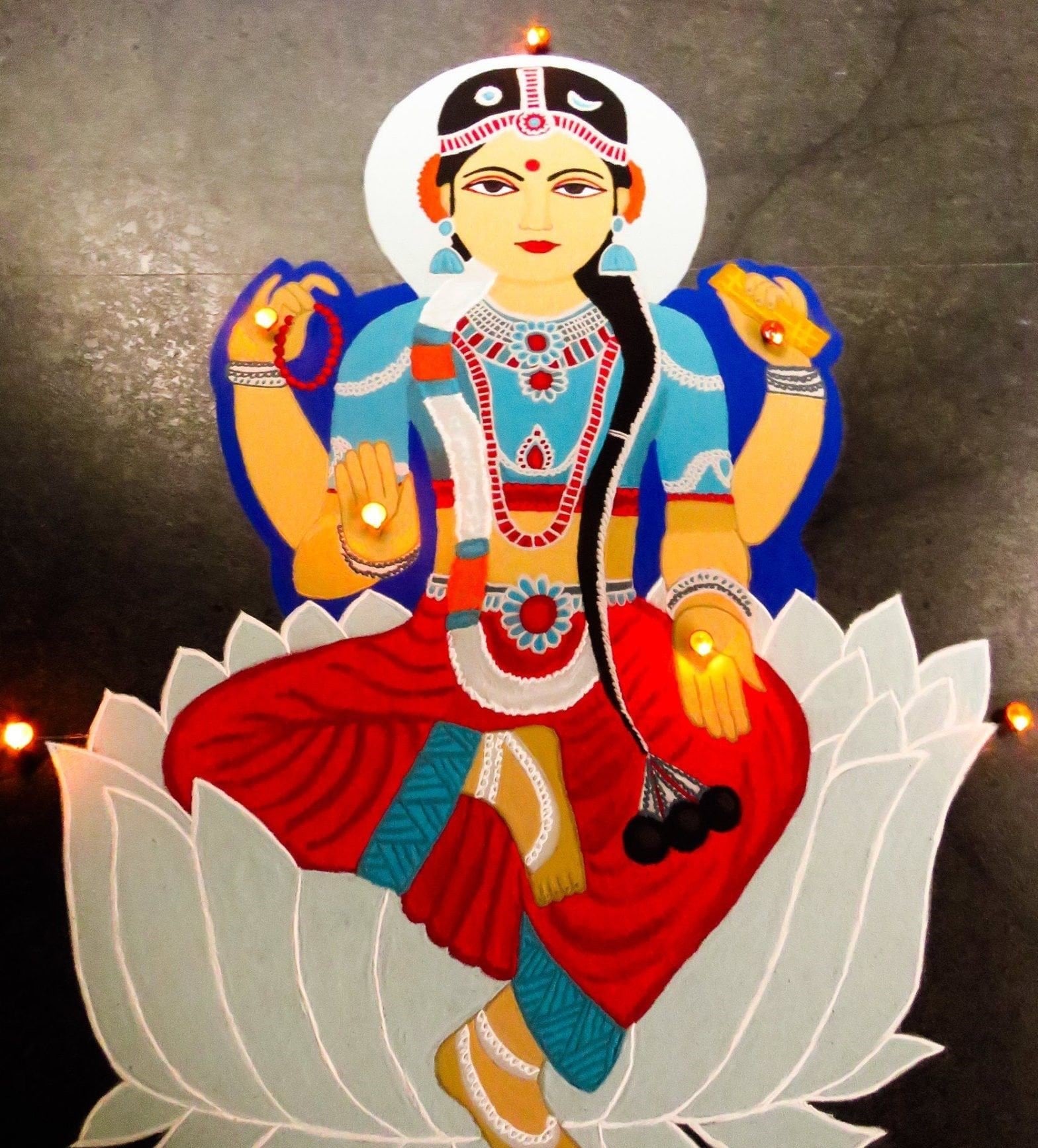 Mahalaxmi Face Rangoli