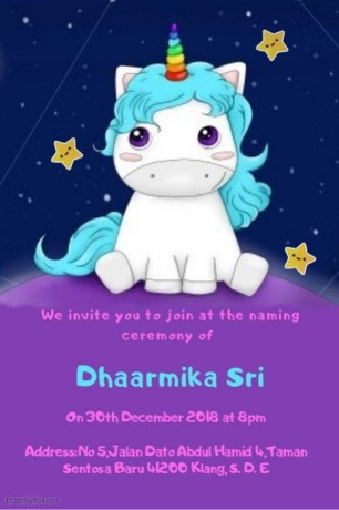 Naming ceremony invitation