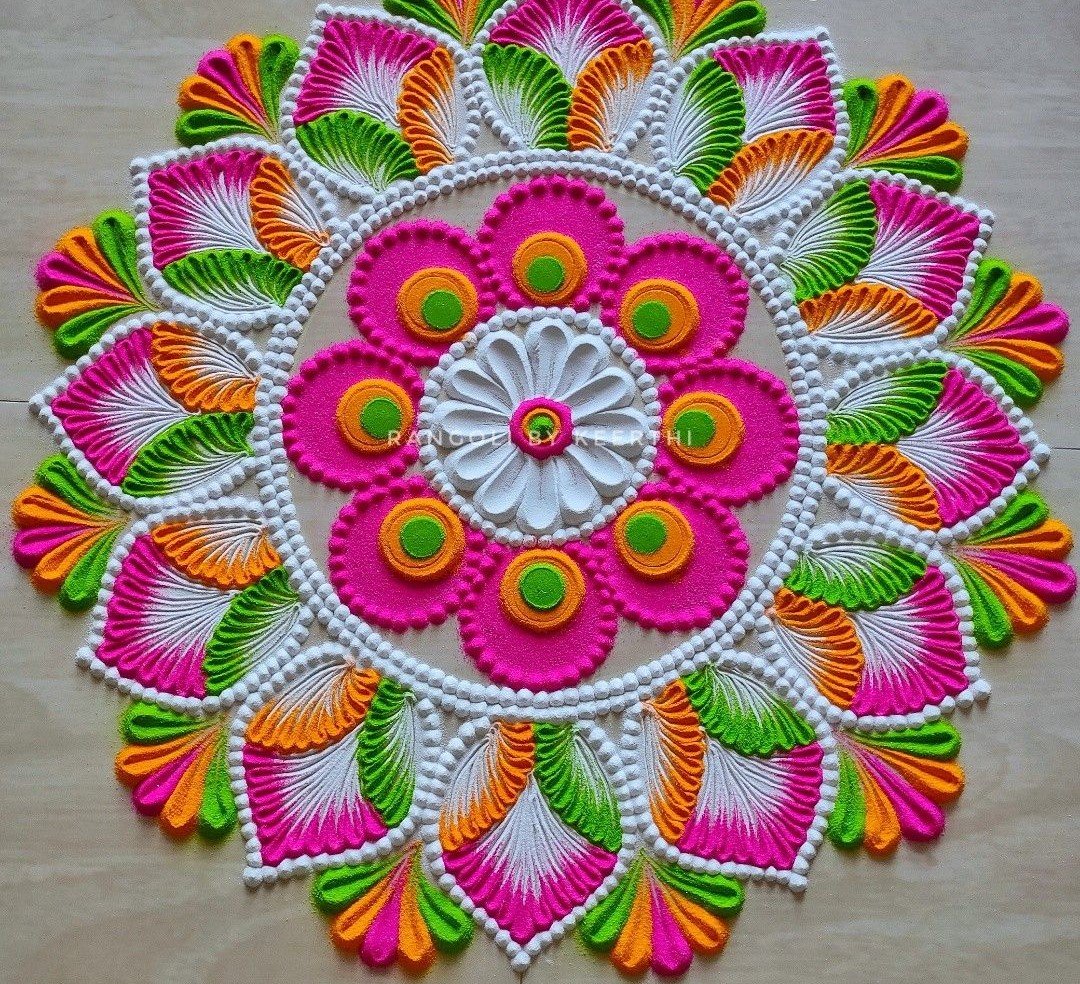 Top 10 Beautiful and Easy Rangoli Mandala Art Designs