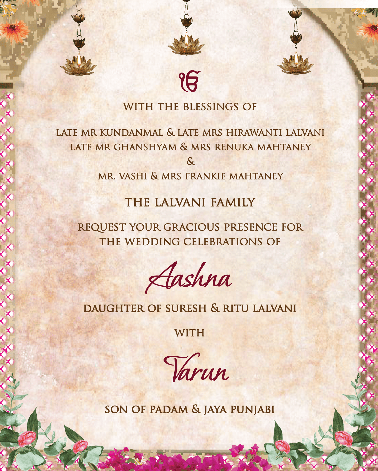 Minimal Shadi Card Design