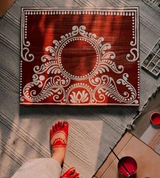 Durga Puja Alpana Designs