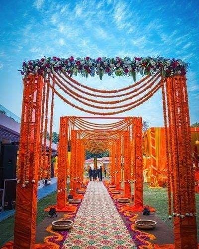 Marigold Front Gate Wedding Entry Gate Decoration