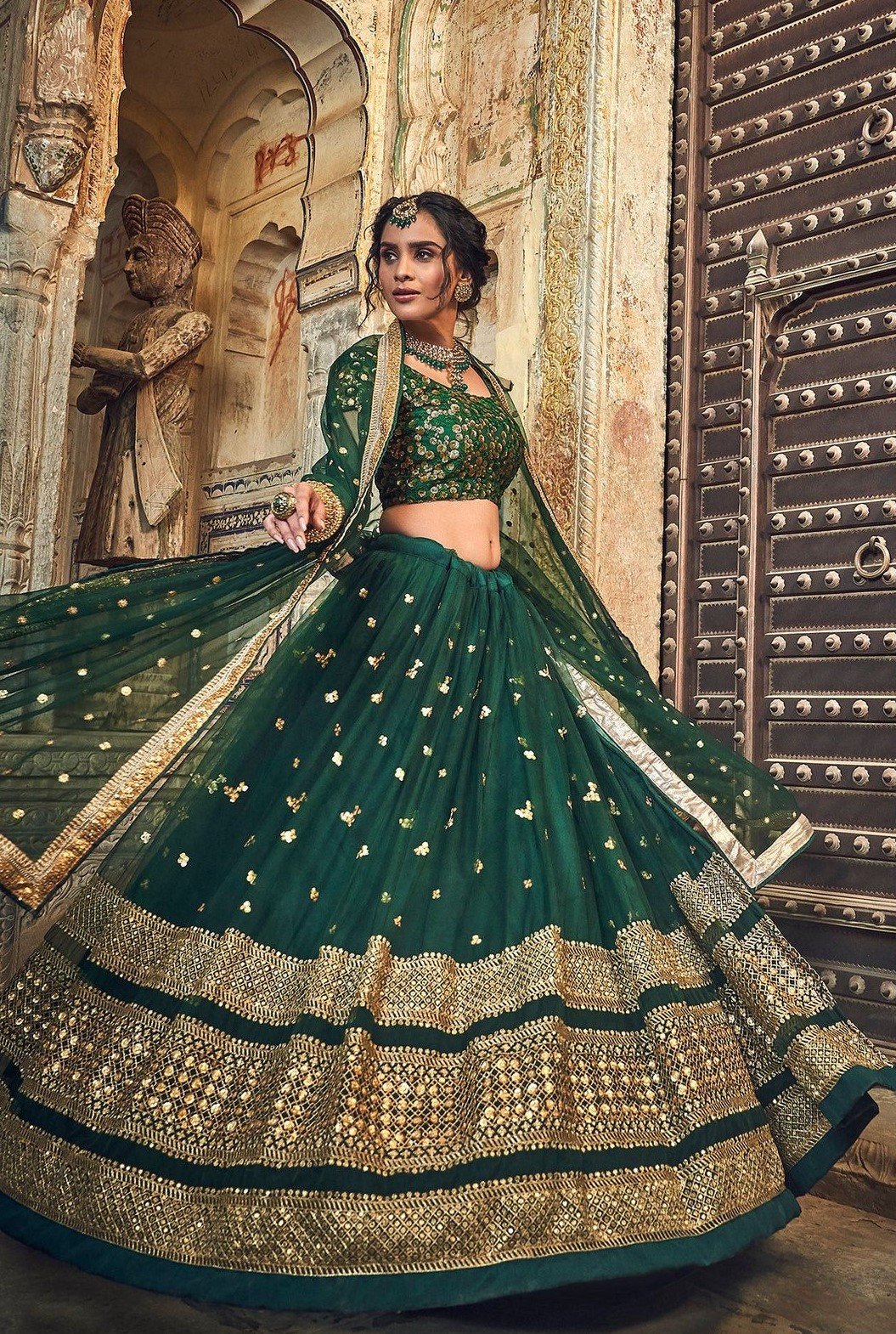 Lime Green Bridal Lehenga