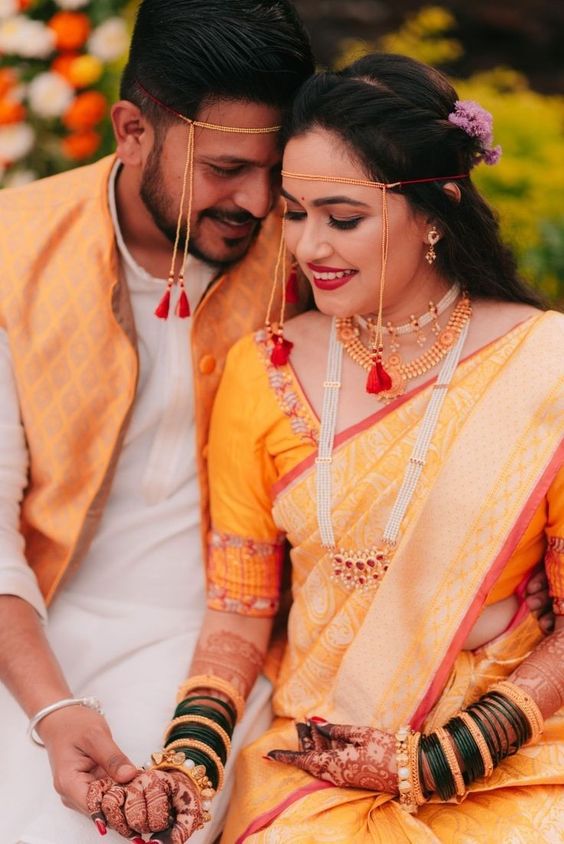 Gold Jewellery and Silk Saree for Indian Women