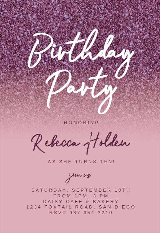 For Adult's Birthday Invitations Ideas