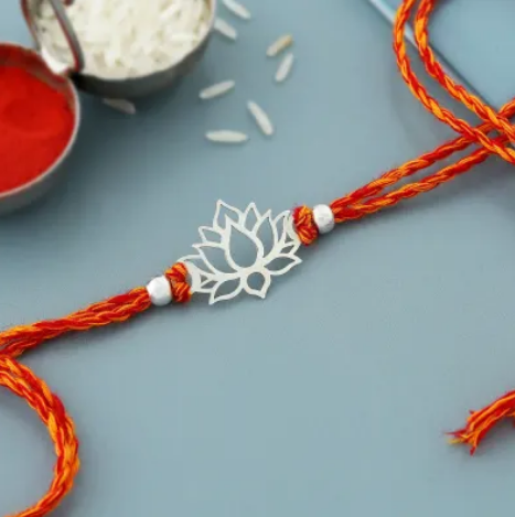 Lotus 925 Silver Rakhi for Brother Tanishq