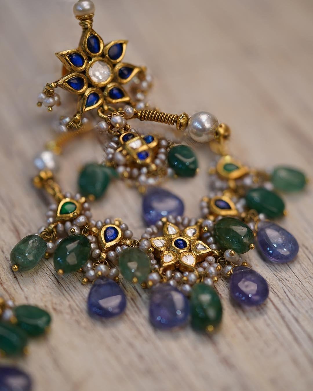 Drop Earrings with Danglers