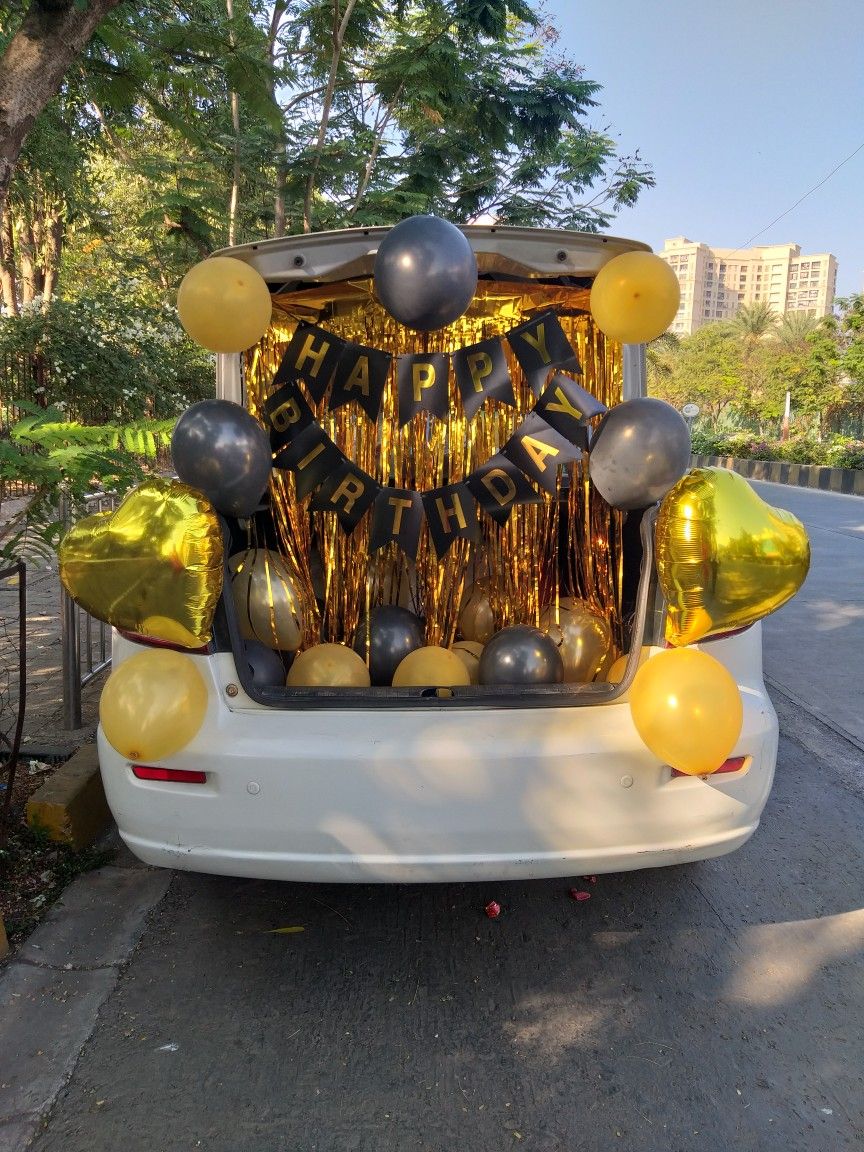 Heart Shape Balloons Car Decoration for Birthday