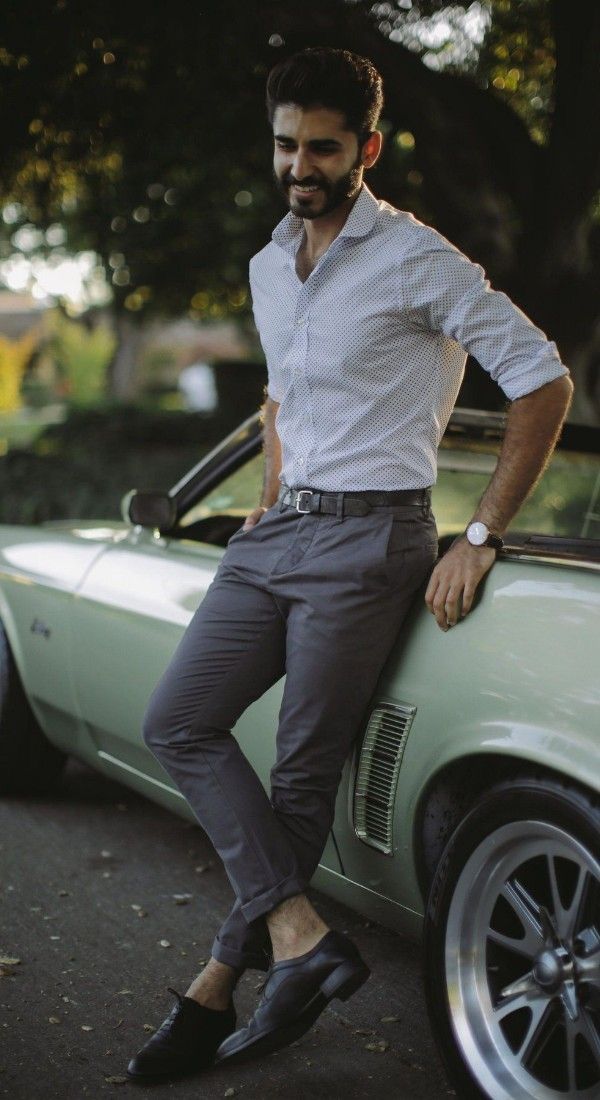 Simple Shirt and Chinos for Formal Dress for Men