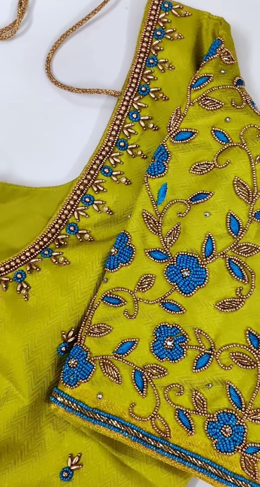 The Aari Work Wedding Machine Embroidery Blouse Designs