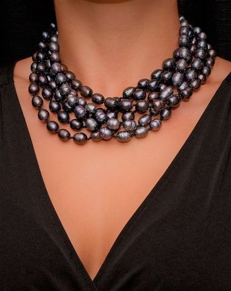 Black Pearl Bridal Jewellery Set