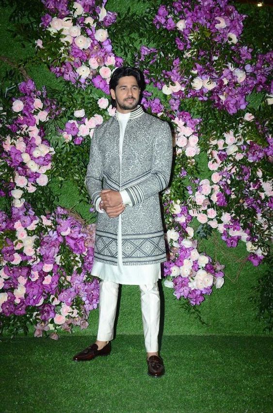 Printed Wedding Kurta for Men with Jacket