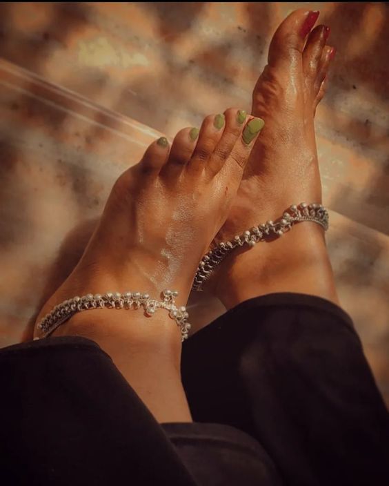 Silver Trinklet Payal for Fashion Jewellery