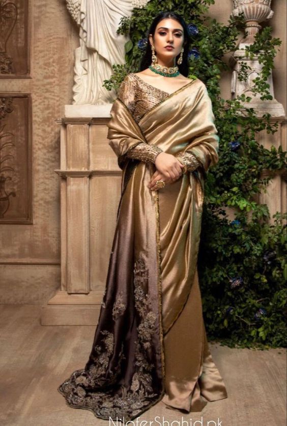 Golden Border Designer Saree