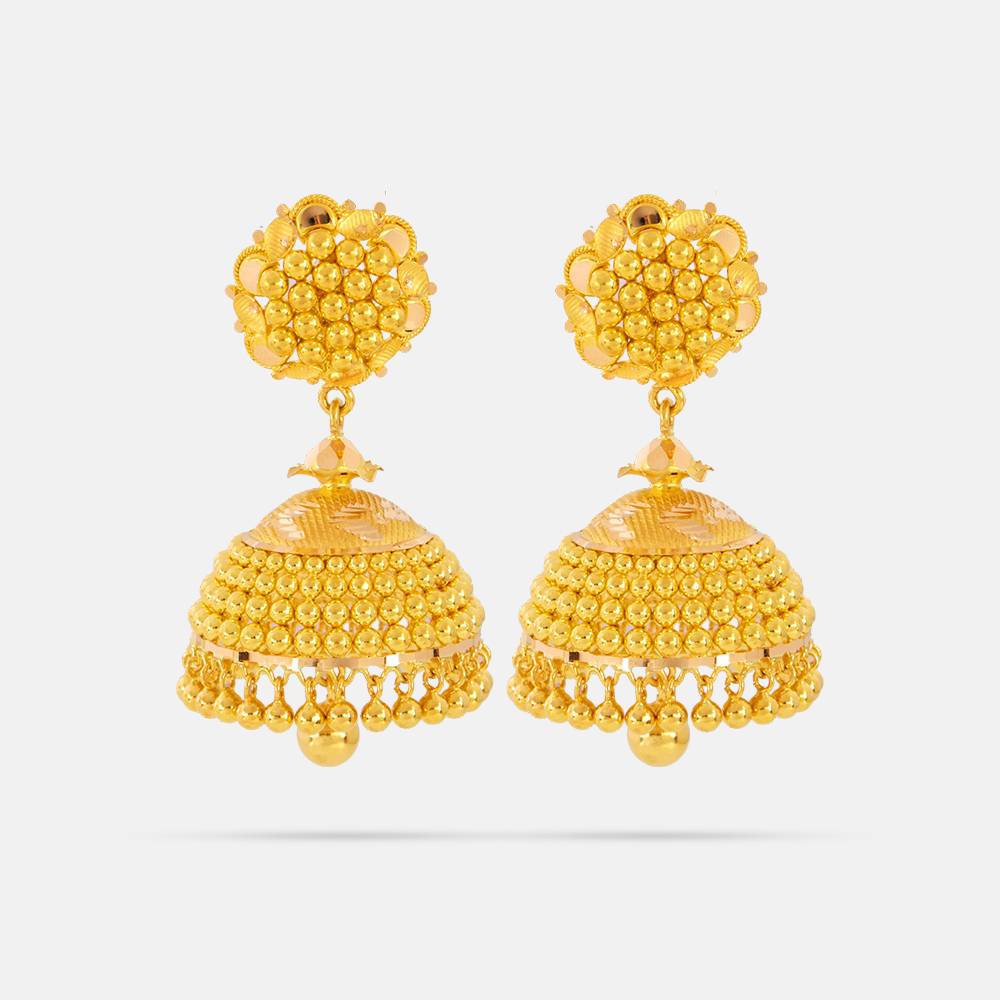 Golden Jhumkas Lalitha Jewellery