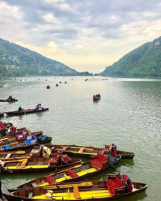 Boating and Rowing at a Beautiful Lake