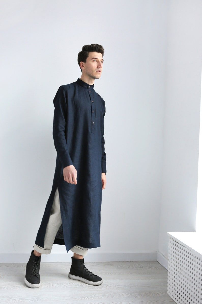 Dark Blue Sherwani With Resham Work