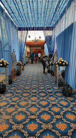 ‘Asmani’ Blue Front Gate Wedding Entry Gate Decoration