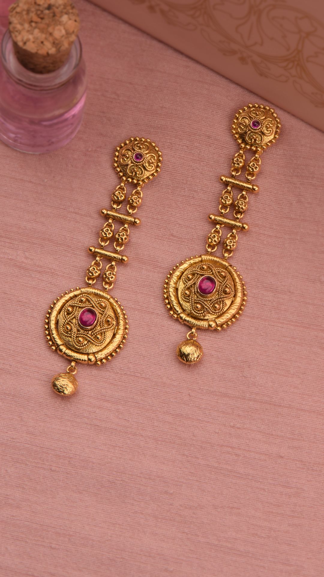 Chain Belt Bridal Gold Earrings Designs