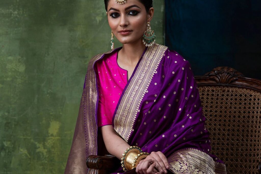 10 Beautiful Bridal Purple Banarasi Sarees for the D-Day