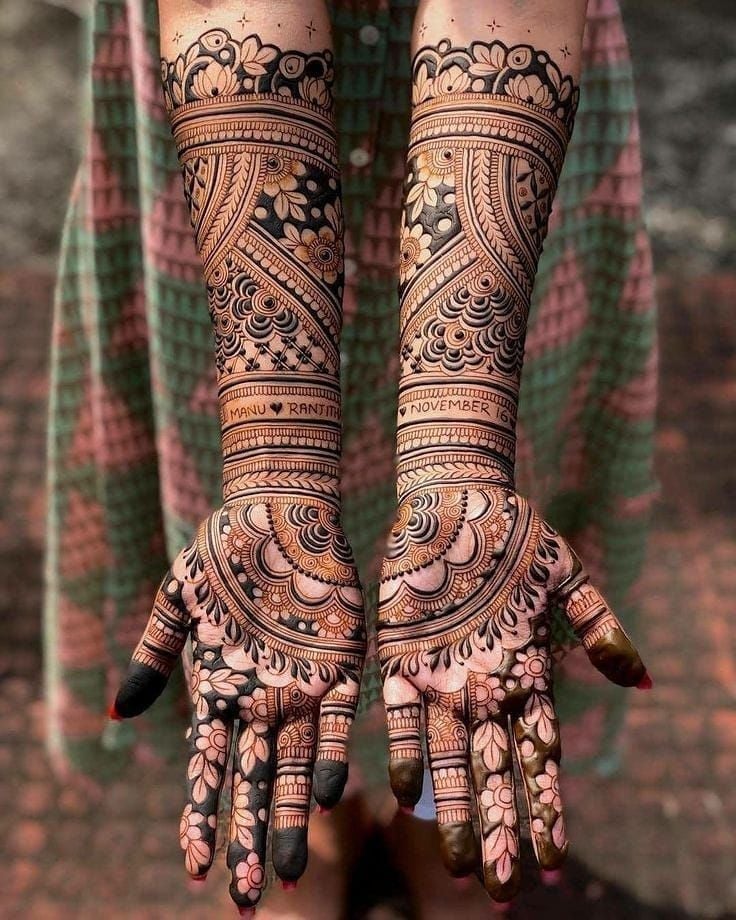 ‘Save the Date’ Mehndi Dubai Design,Dubai Mehndi Designs