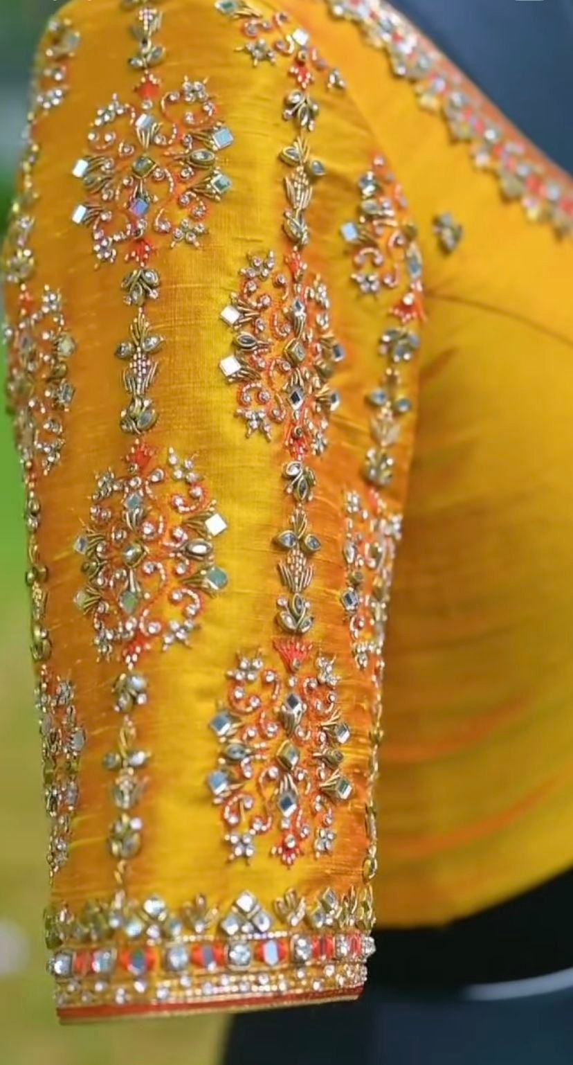 The Kundan Wedding Blouse Embroidery Designs