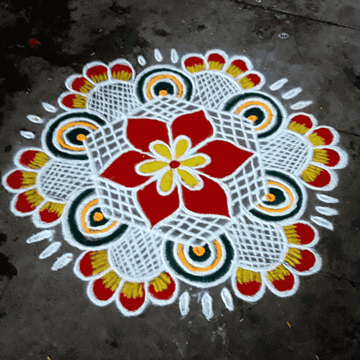 Rajasthani Rangoli Kolam