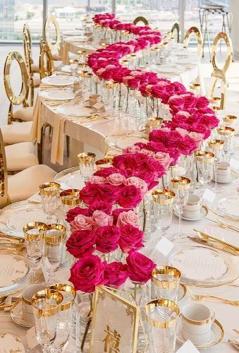 Luxury Wedding Hall Decoration with Flowers