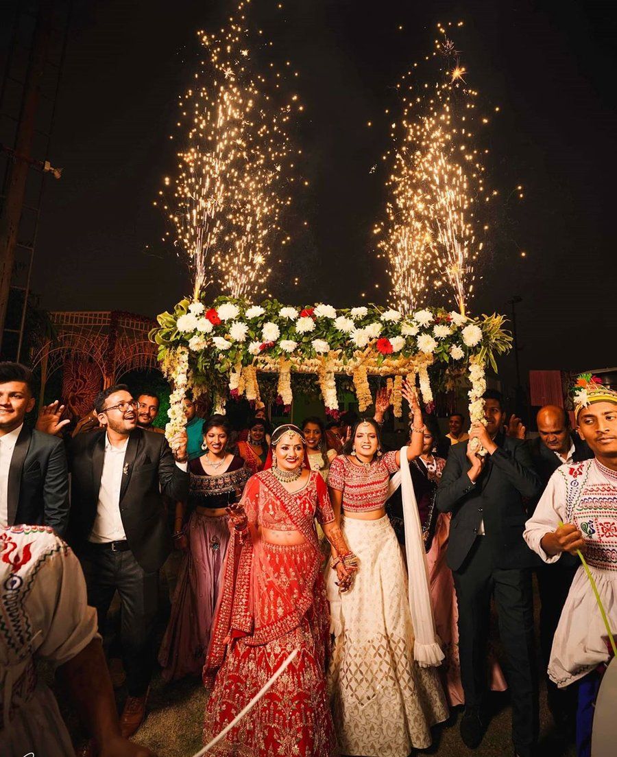 Bridal Entry Chadar with Fire Crackers