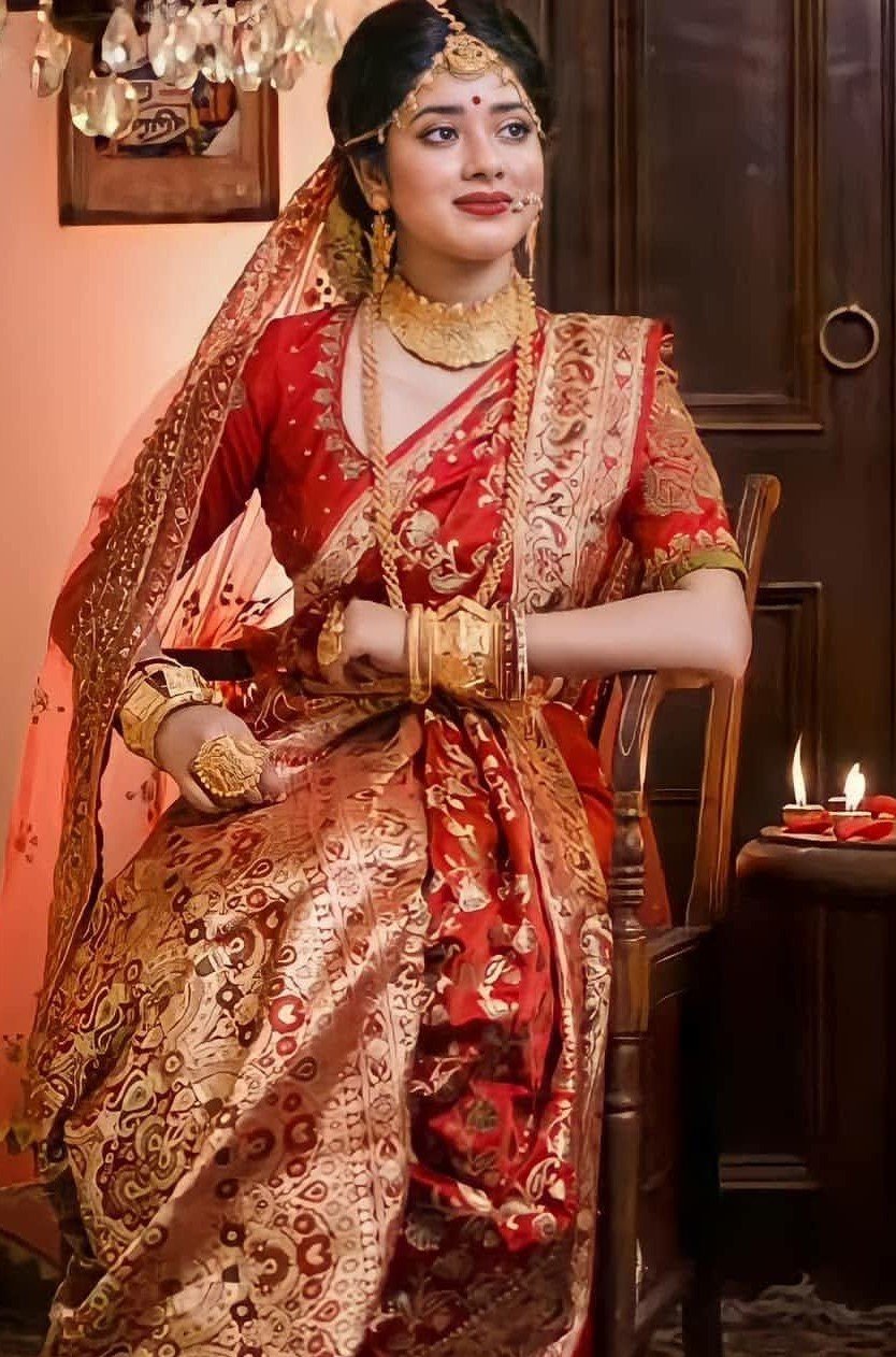 Meenakari Benarasi Saree Bengali Wedding Dress