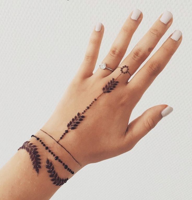 Ring Bracelet Simple Henna Mehndi Design