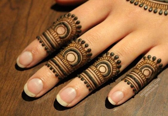 The Arabic Finger Mehndi Design Idea