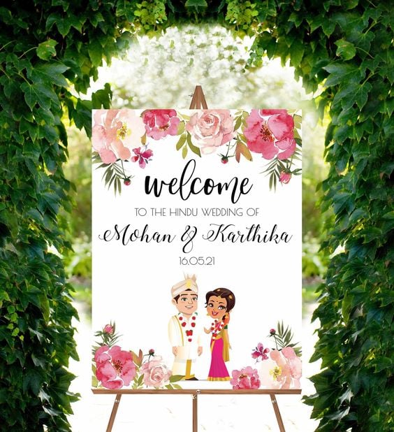 Personalised Wedding Welcome Sign