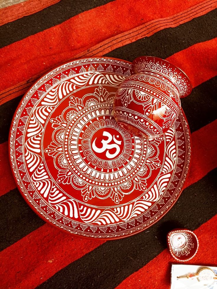 Bengali Border Alpona Design for Plates