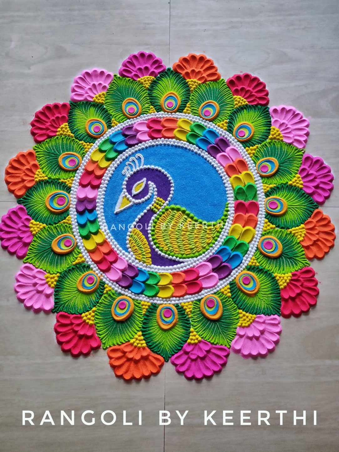 Peacock Rangoli Mandala Art Designs