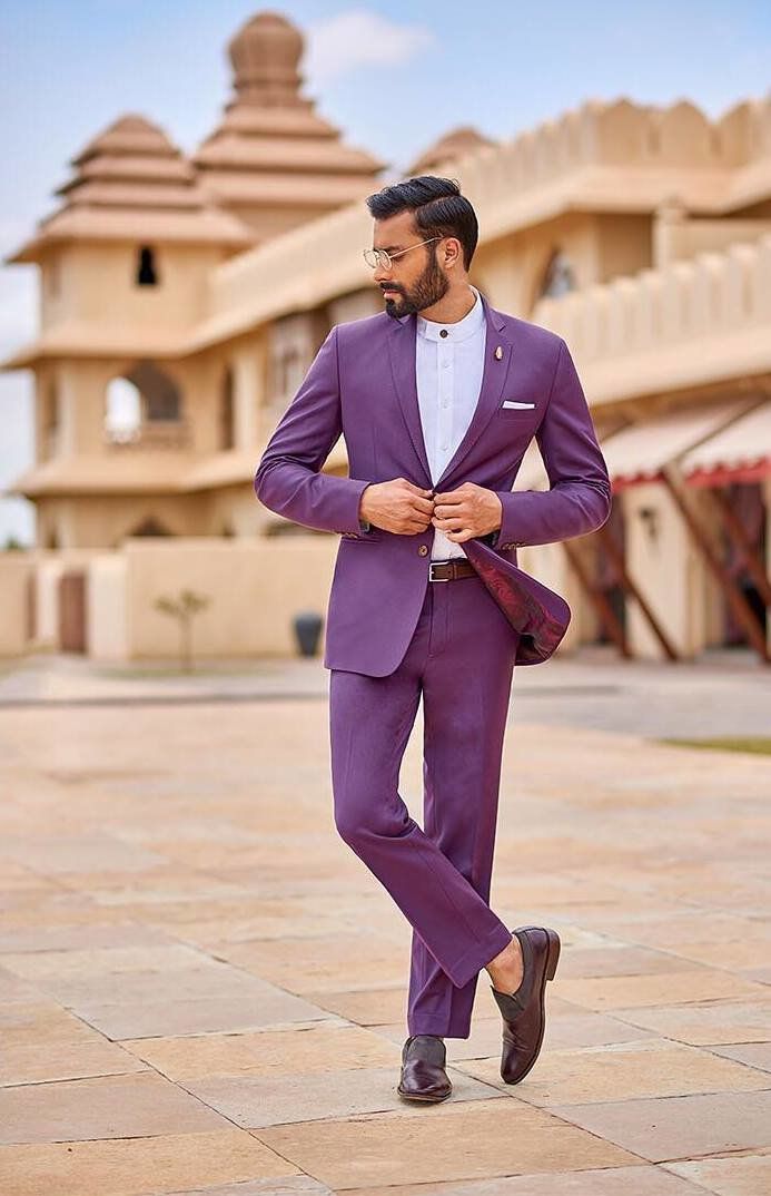 British Purple Coat Pant