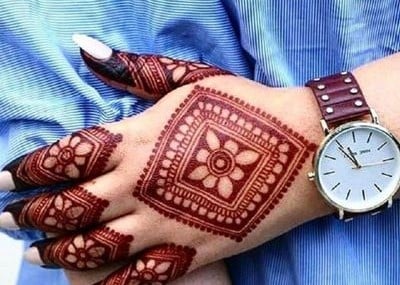 Jaal pattern Finger Mehndi Design
