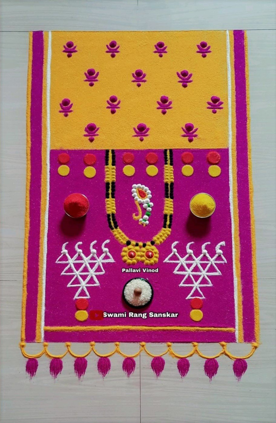 Makarsankranti Free Hand Simple Rangoli Designs