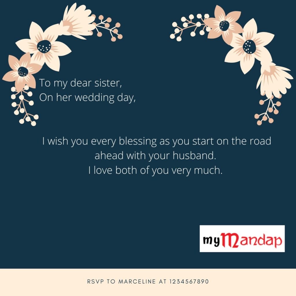 Sister's Wedding Invitation Quotes