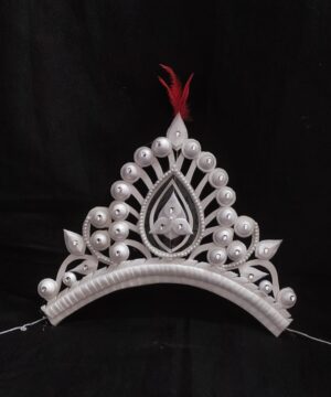 Bridal Plain White Mukut Design