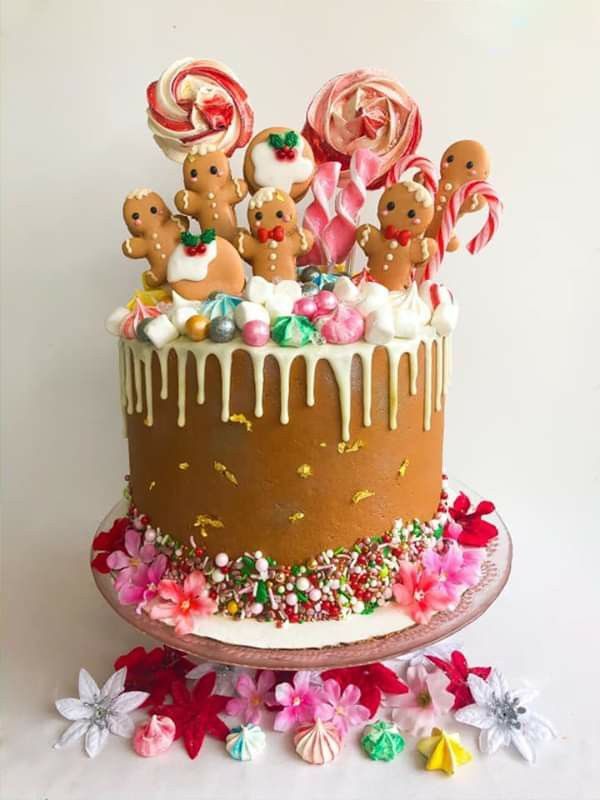 Candy Themed Christmas Cake Design