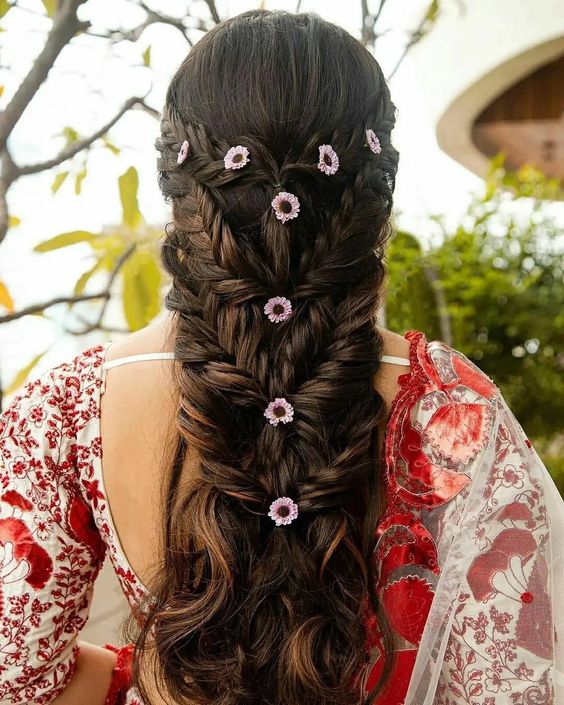 Open Tail Wedding Braid Hairstyle