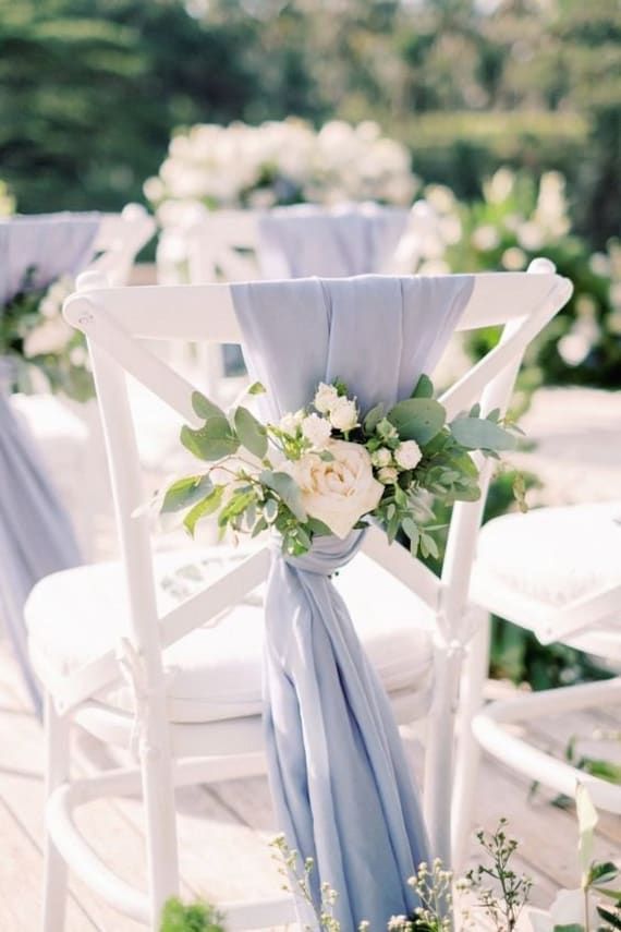 White Chairs Wedding Home Decorations